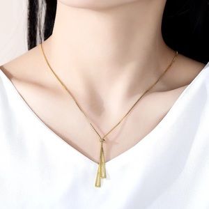 925 gold adjustable necklace~
